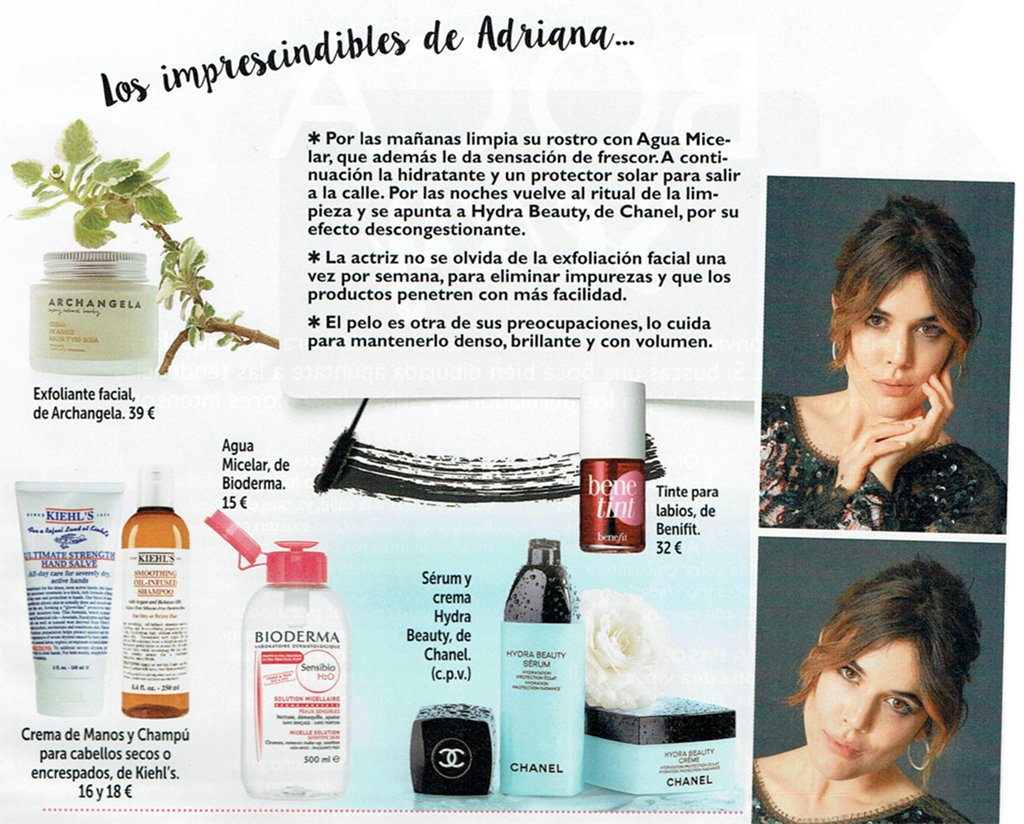¿Cuáles son los cosméticos imprescindibles de Adriana Ugarte?